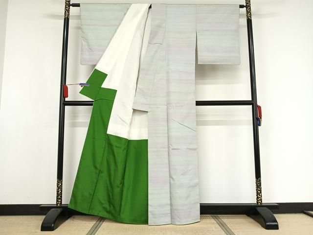 平和屋着物○花織 紬 正絹 逸品 未使用 AAAY1501np