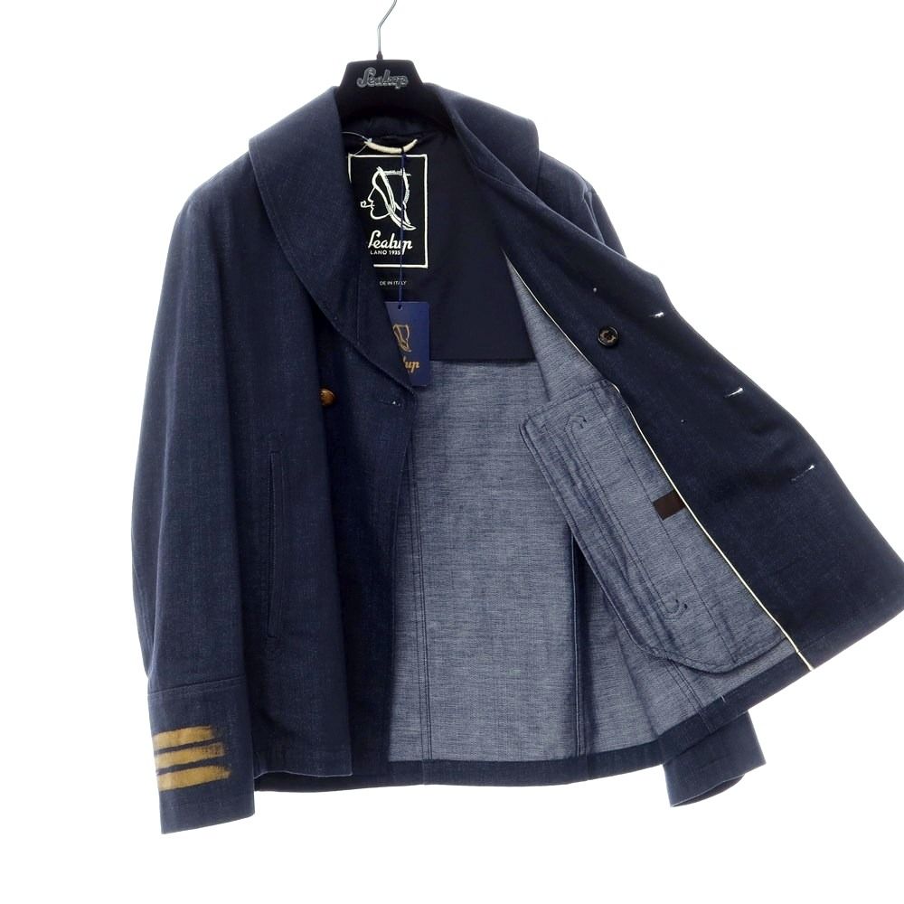【新品アウトレット】シーラップ Sealup 2023年春夏 Ulisse PEACOAT インディゴデニム ピーコート ネイビー【サイズ50】【メンズ】