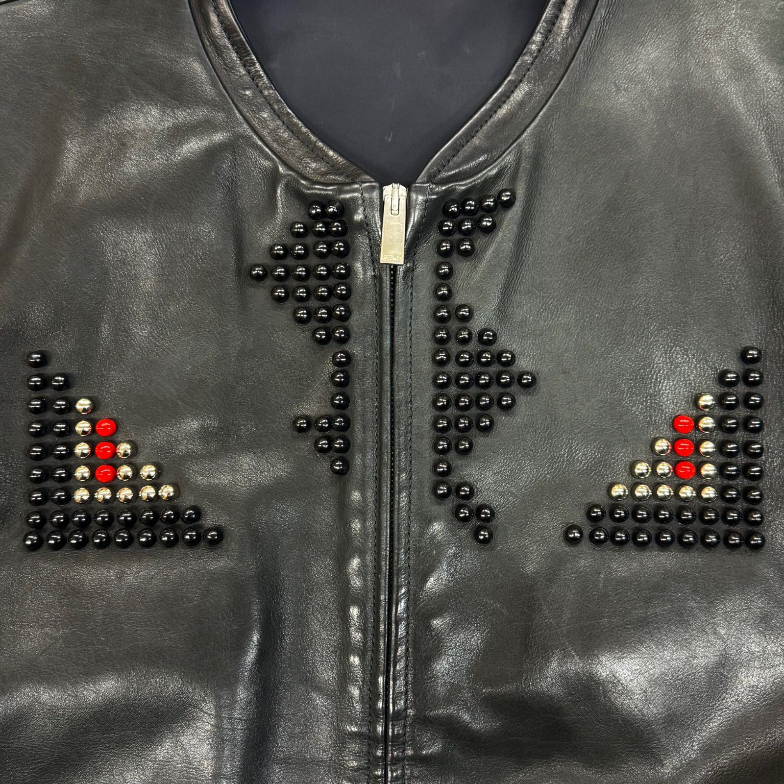 国内正規 FENDI モンスターレザージャケット シングルライダース