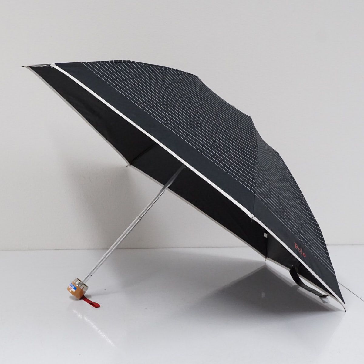 美品！ラルフローレン　日傘　ブラック ポロ 晴雨兼用 傘 折りたたみ レース｜ポロ ラルフ ローレン