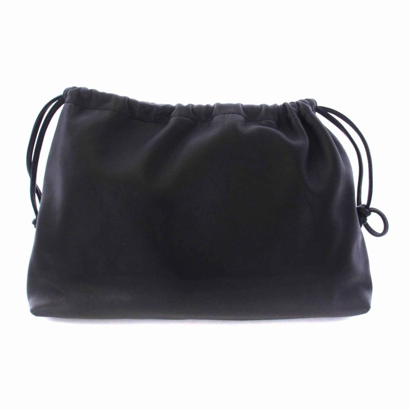 セルリ CELERI 巾着 ハンドバッグ レザー 黒 ブラック /BM - メルカリ