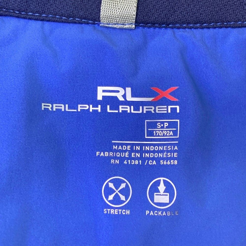 サイズ：S RLX ラルフローレン  ジップジャケット  ブルー系 [240101462792] ゴルフウェア メンズ ストスト サイズ：S RLX ラルフローレン ジップジャケット ブルー系