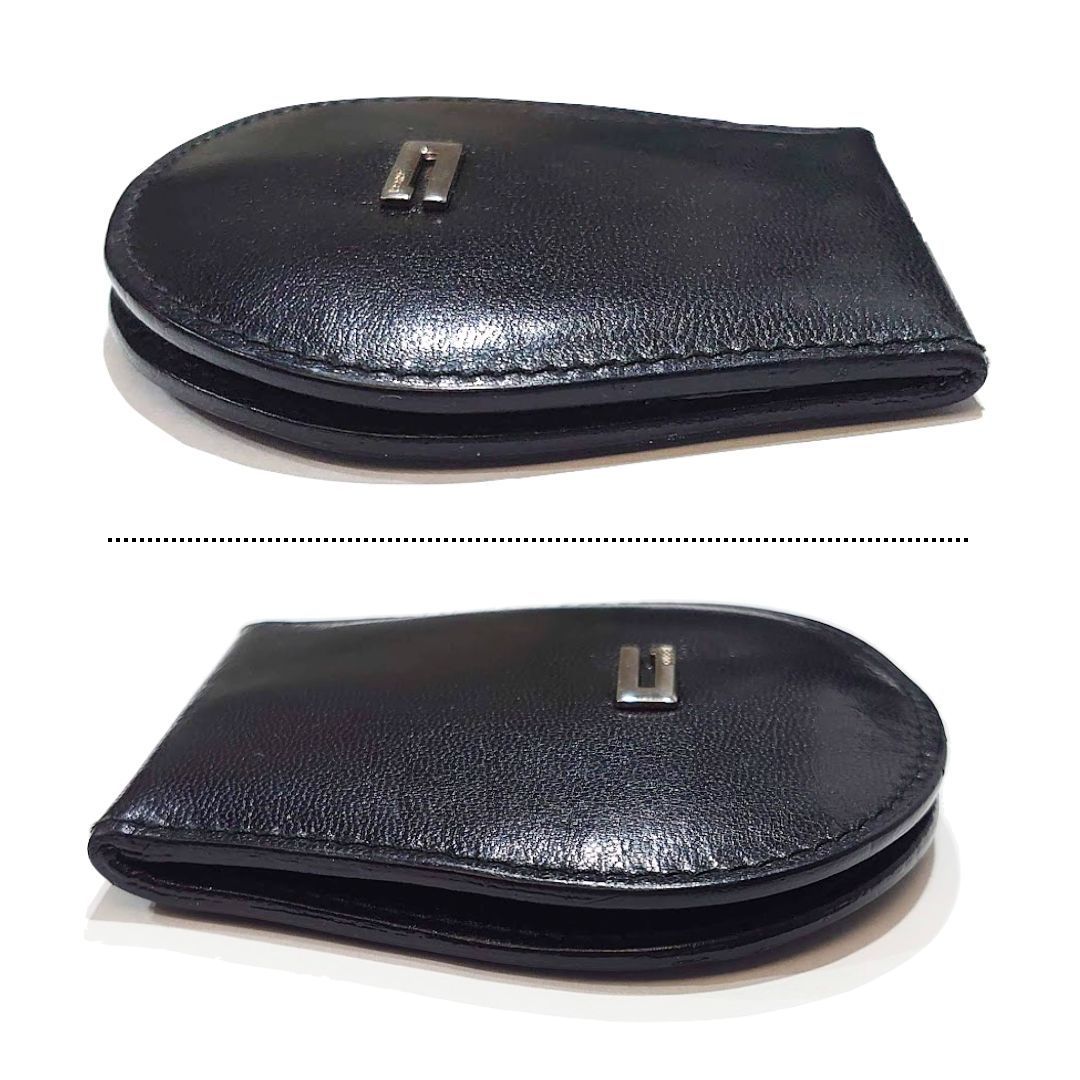 GUCCI グッチ Gロゴ コインケース 小銭入れ レザー ブラック 黒 蹄鉄型