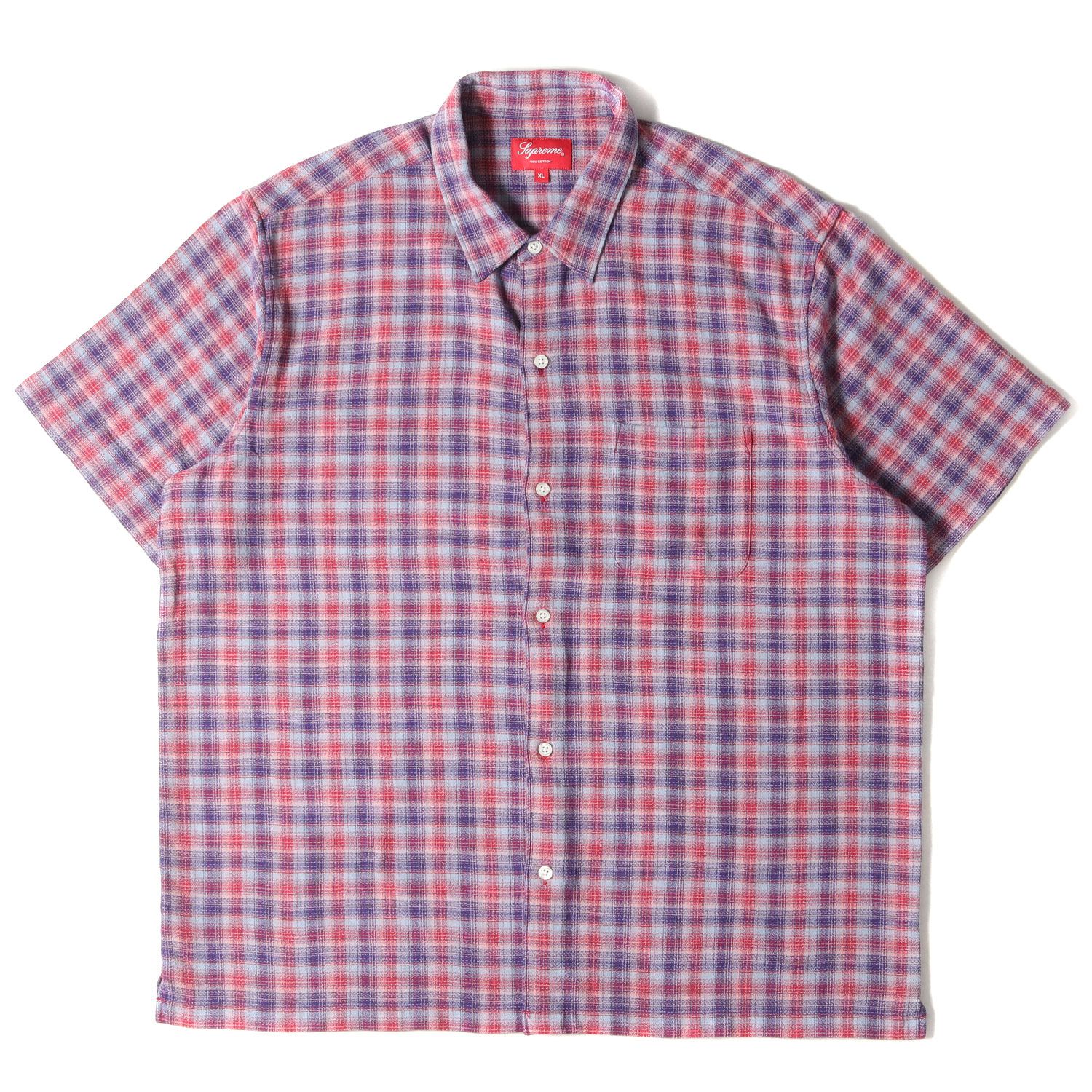 XL USED Supreme Gingham S/S Shirt