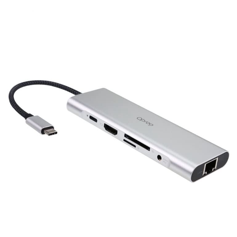 新着商品 Opro9 USB Type-Cハブ 9-in-1 マルチハブ USB 3.0ポート*3 4K対応|HDMI|USB-Cパワーデリバリー|3.5mmオーディオジャックとEthernet MacBookProおよび他のType-Cパソコン用 グレー