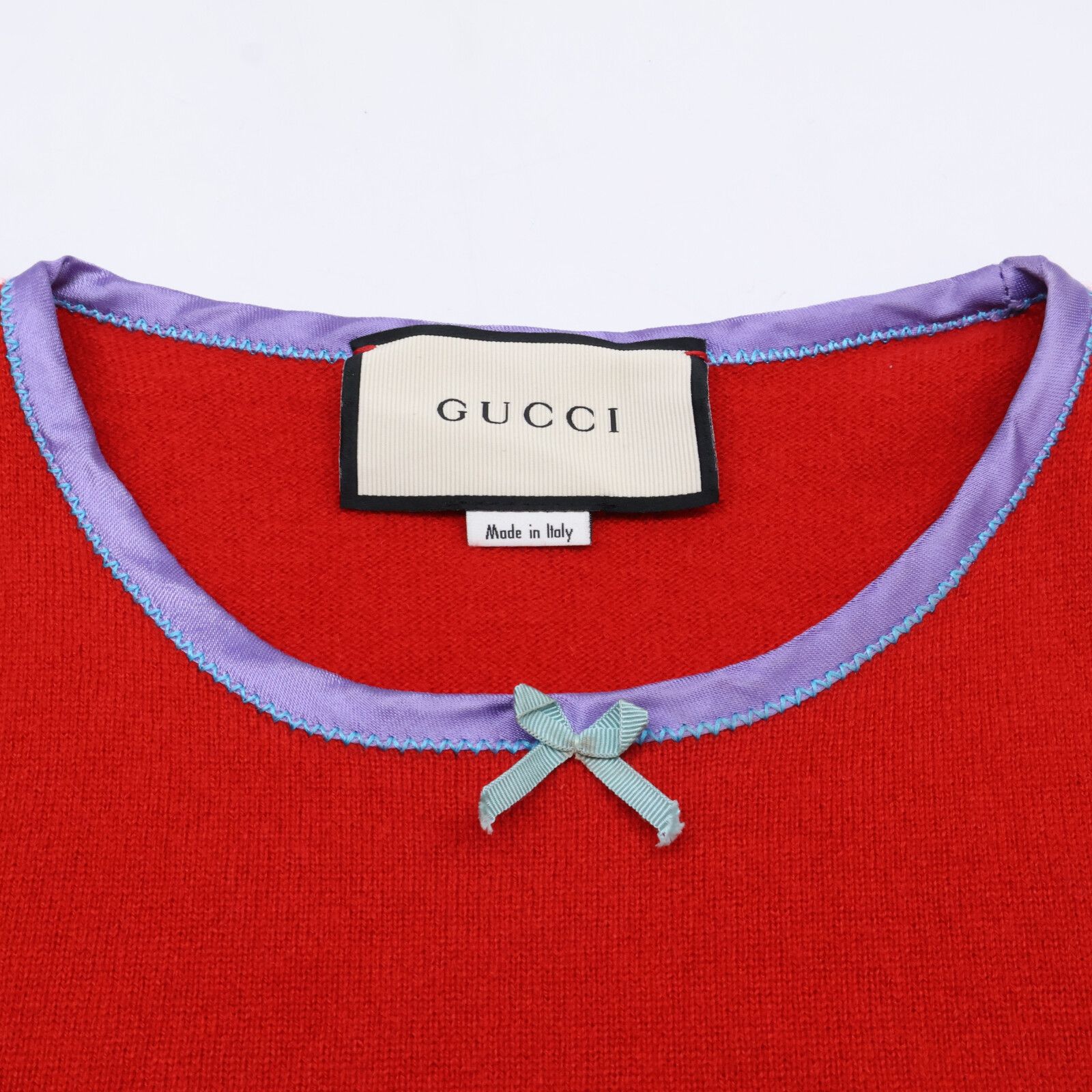 GUCCI グッチ 【国内正規】501400 カシミヤ100％ リボンデザイン