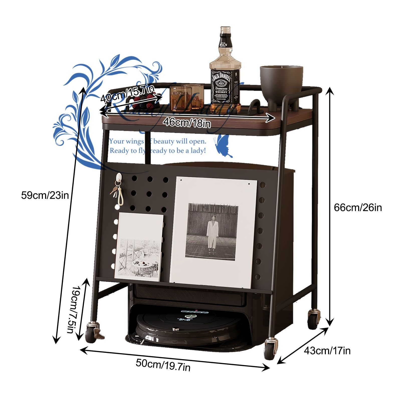 ロボット掃除機用スタンドキャビネット ャスター付き