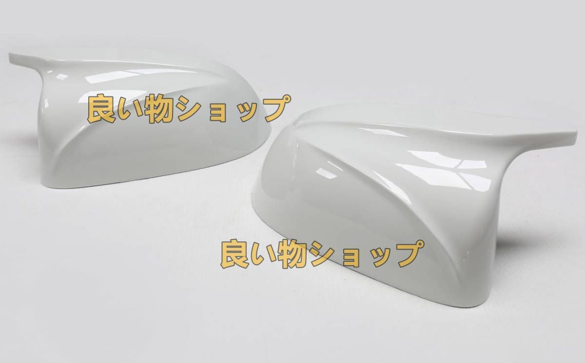 ABS製 BMW X3 G01 G08 X5 G05 X4 G02 X6 G06 X7 G07 交換式 牛角型 純正白艶出しミラーカバー 左右2個