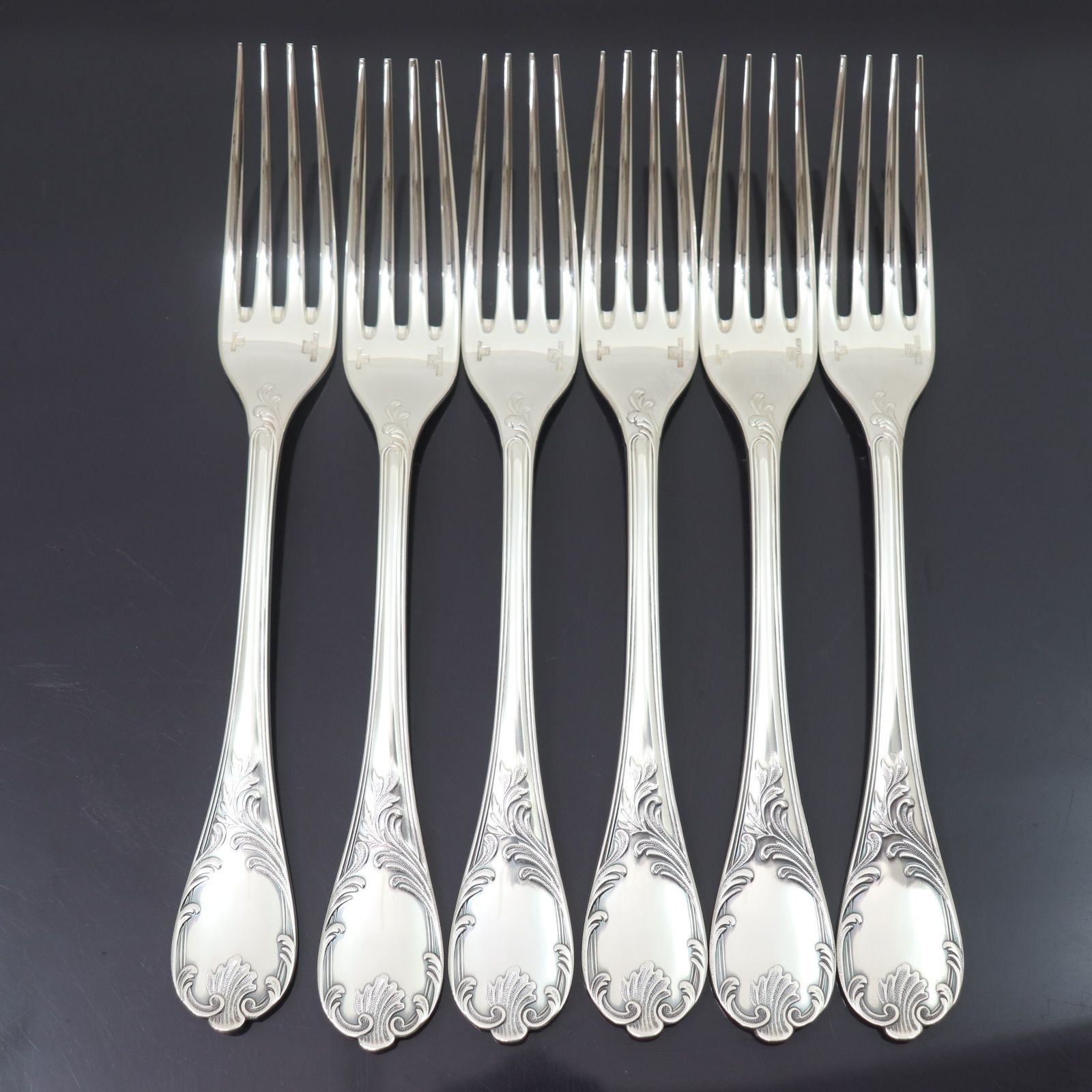 Christofle クリストフル MARLY マルリー シルバープレート テーブルフォーク 6点セット 食器 カトラリー