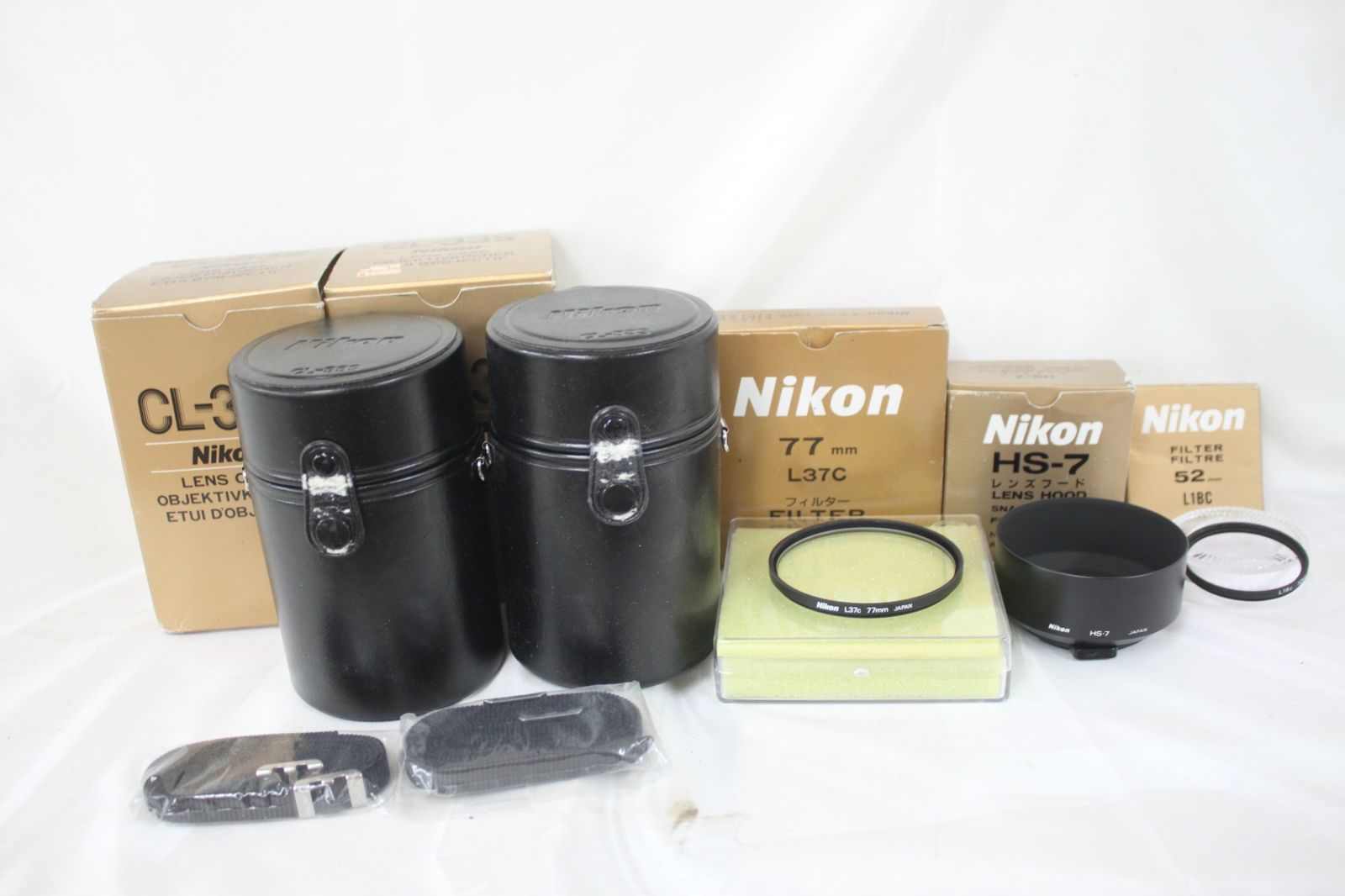 返品保証 5点まとめ ニコン Nikon CL-33S L1BC 52mm HS-7 L37C 77mm フード フィルター アクセサリー M7619