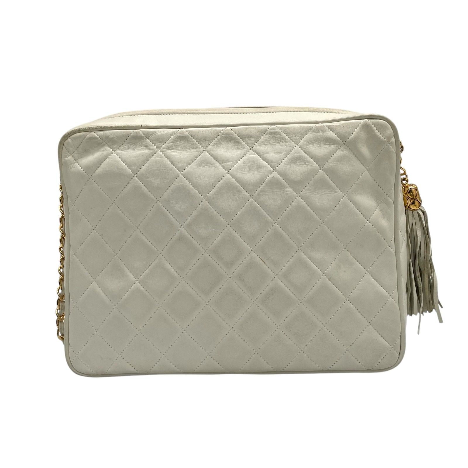 Chanel アイボリー キルティング パーティーバッグ
