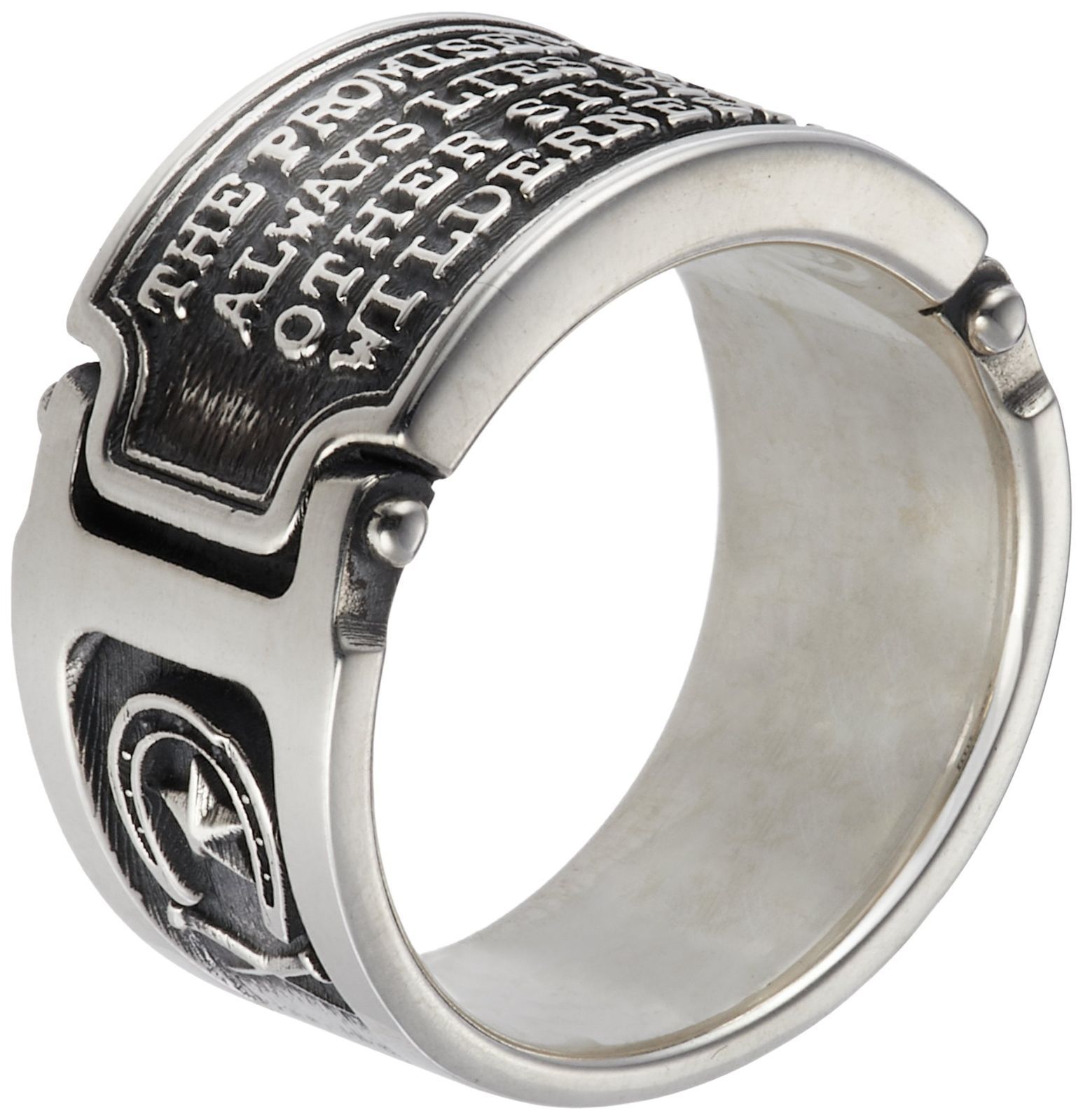 在庫セール シルバー925 サイドホースシューメッセージリング MONROE FC-222-SV-17 Dr 日本サイズ17号 ドクターモンロー