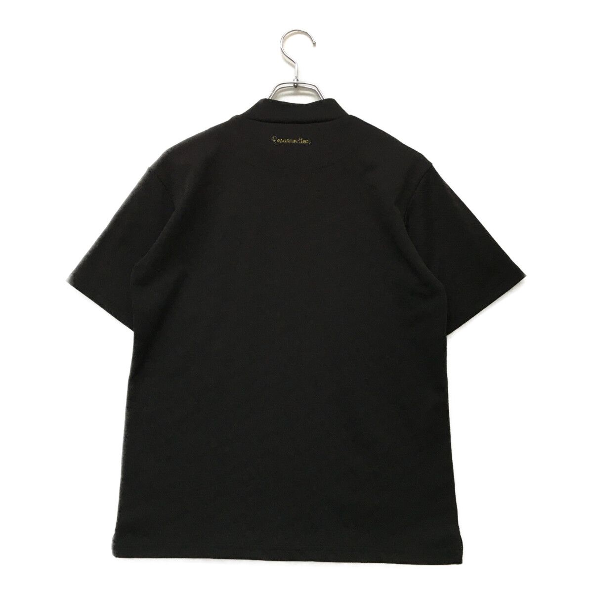 coco 中古 レザレクション Resurrection メンズ 半袖シャツ M 黒 ブラック モックネック 総柄 中古 メンズ レザレクション Resurrection 半袖シャツ M 黒