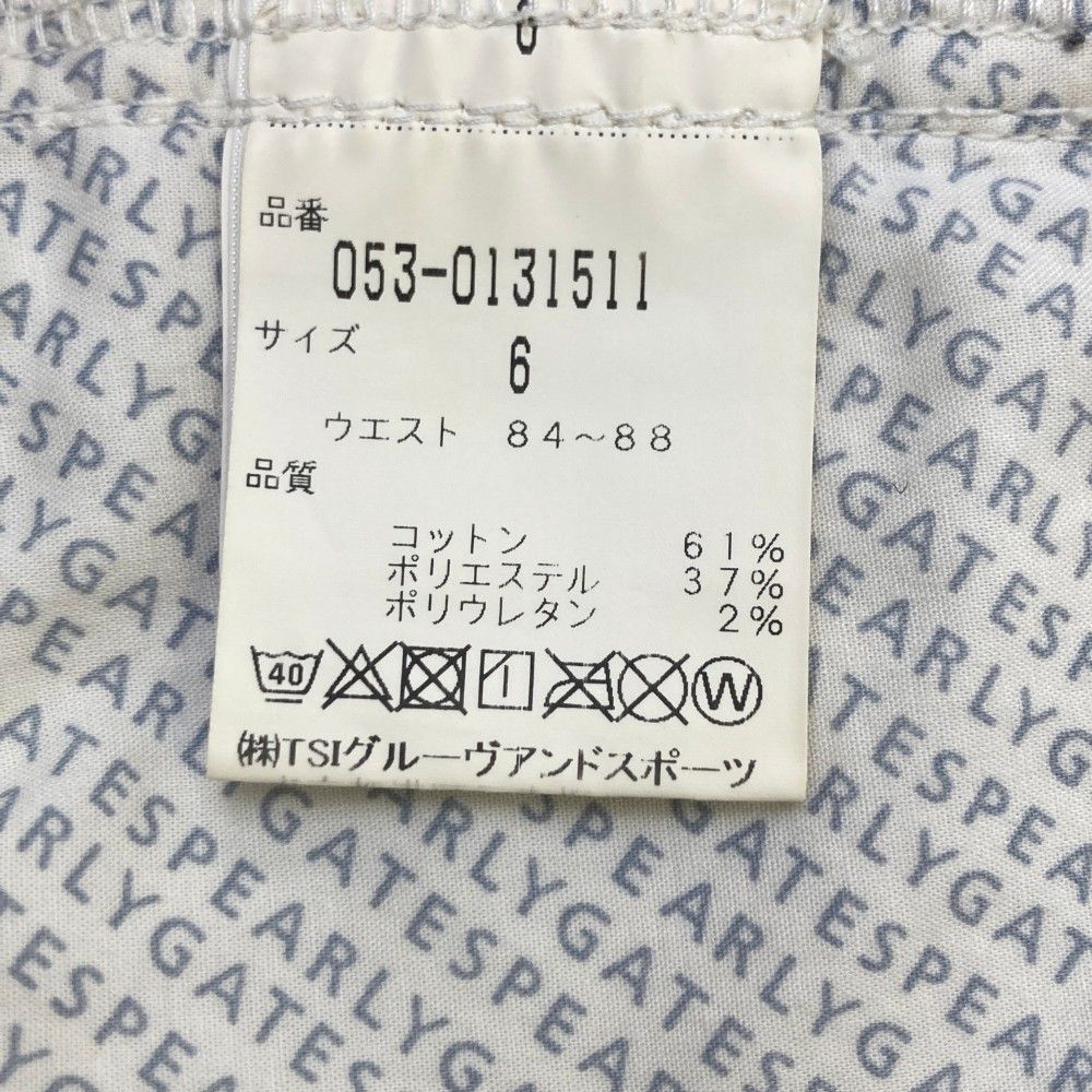 PEARLY GATES ゴルフ用パンツ ホワイト　サイズ6 PEARLY GATES ゴルフ用パンツ ホワイト サイズ6 PEARLY GATES