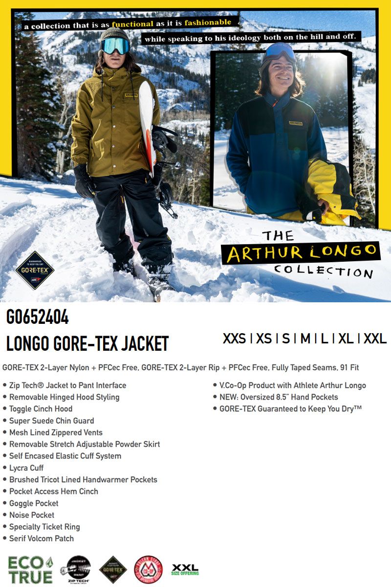 23-24 VOLCOM/ボルコム LONGO GORE-TEX jacket メンズ