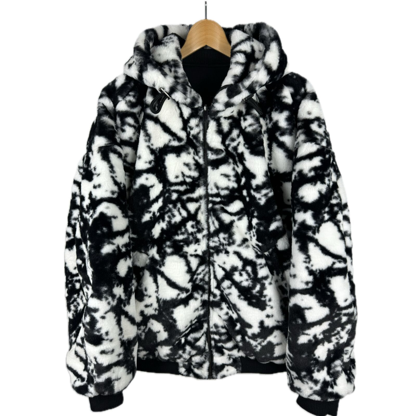 Rings リングス 【Mサイズ/2カラー】総柄ファーリバーシブルフード