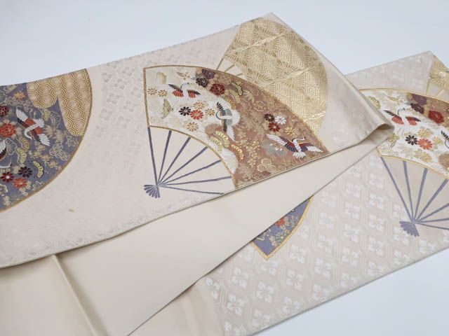 正絹　六通袋帯【花　鳥　かすみ】No2808 正絹 六通袋帯【花 鳥 かすみ】No2808 - メルカリ
