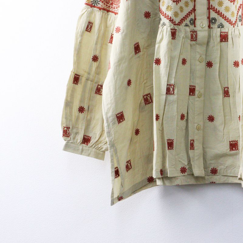 【新品・未使用】マーブルシュッド 刺繍シャツ 新品未使用】Marble SUD マーブルシュッド ヒゴタイ 刺繍 シャツ