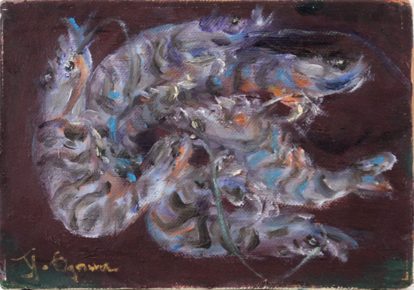 小川 愃『海老』油彩画 絵画 小川 愃『海老』油彩画 絵画 - メルカリ