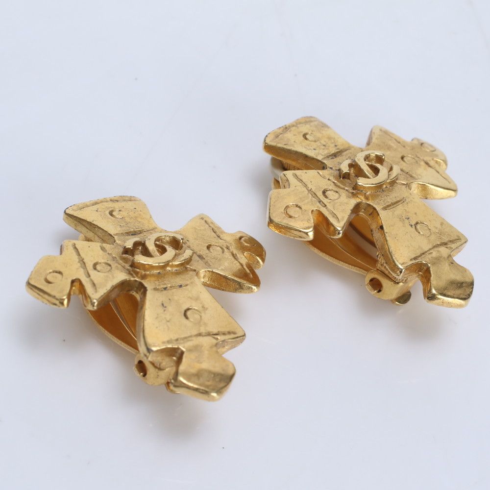 美品 ヴィンテージ シャネル 94P ココマーク クロス モチーフ  