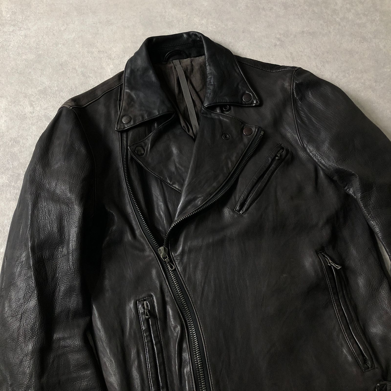 定価16万 KAZUYUKI KUMAGAI カーフレザー ライダース ジャケット 牛革 