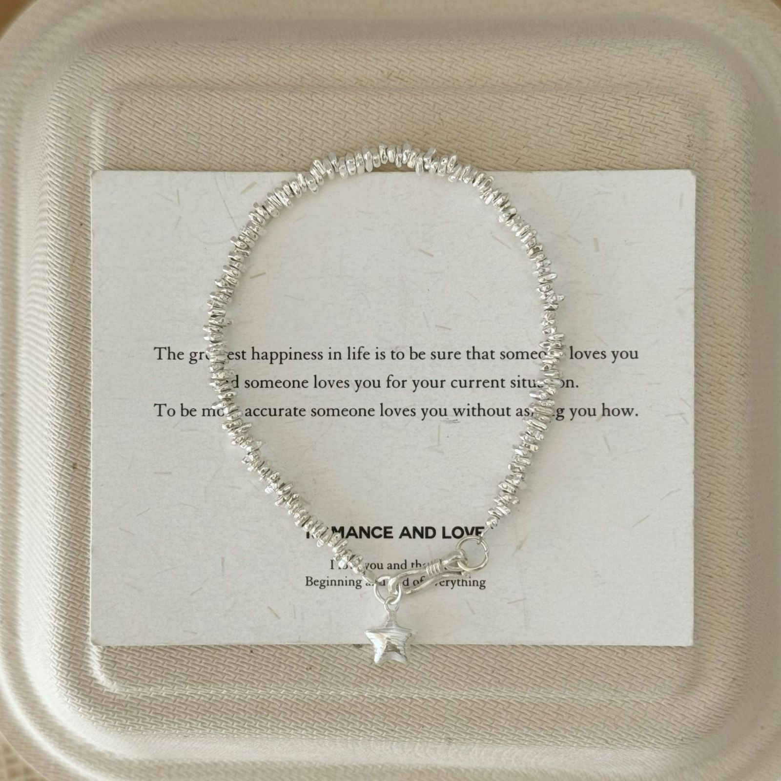 S925銀砕銀星腕輪韓版ファッション小衆精緻設計冷淡気風質ins です