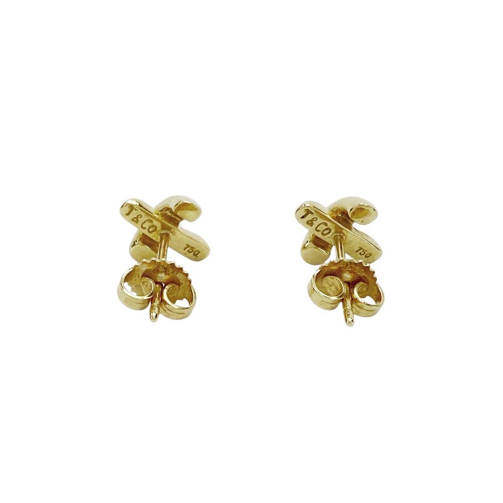 ティファニー　ピアス　クロスステッチ　K18 　キスゴールド750 TIFFANY&Co. ティファニー ピアス クロスステッチ K18 750 新品