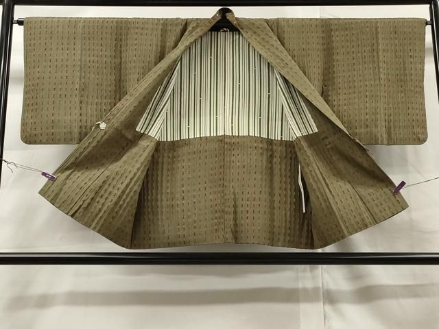 平和屋着物＃伝統工芸士 七代目 吉澤与市 道中着 紬地 竹