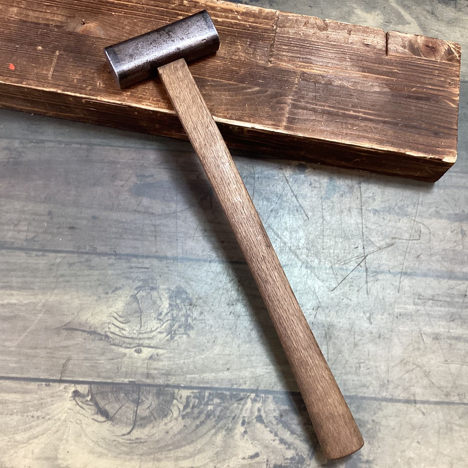 長谷川 幸三郎 四角 玄能 玄翁 鋼付 約396g ※柄重量込み【東大和 長谷川 幸三郎 四角 玄能 玄翁 鋼付 約396g ※柄重量込み【東大和