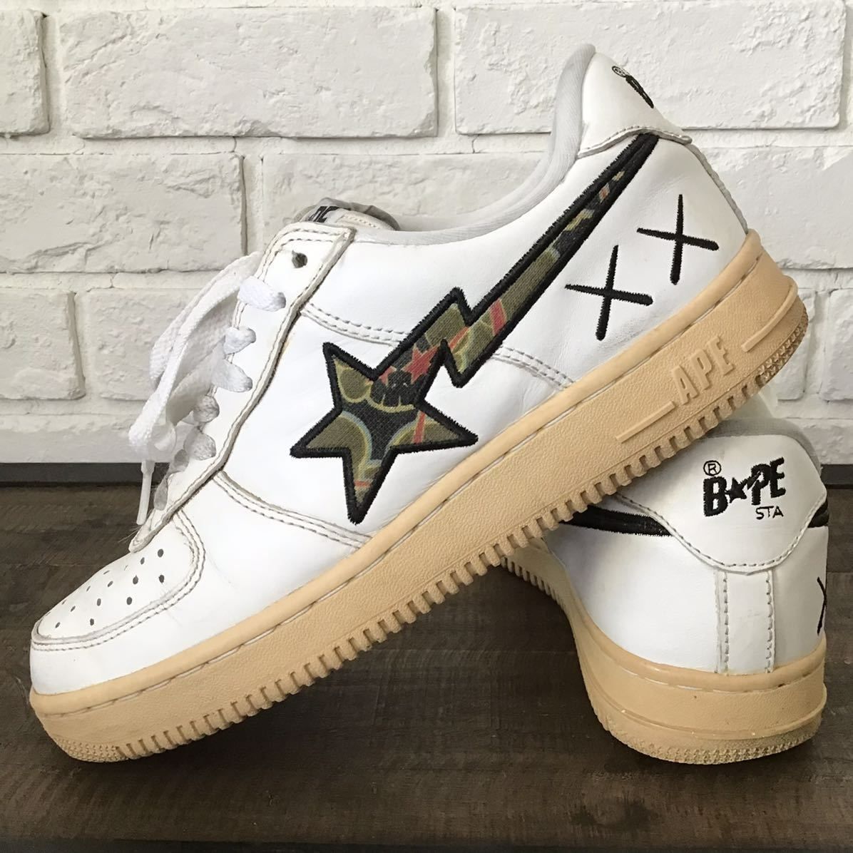 mxxshopBAPESTA APE AF1 kaws design sneaker