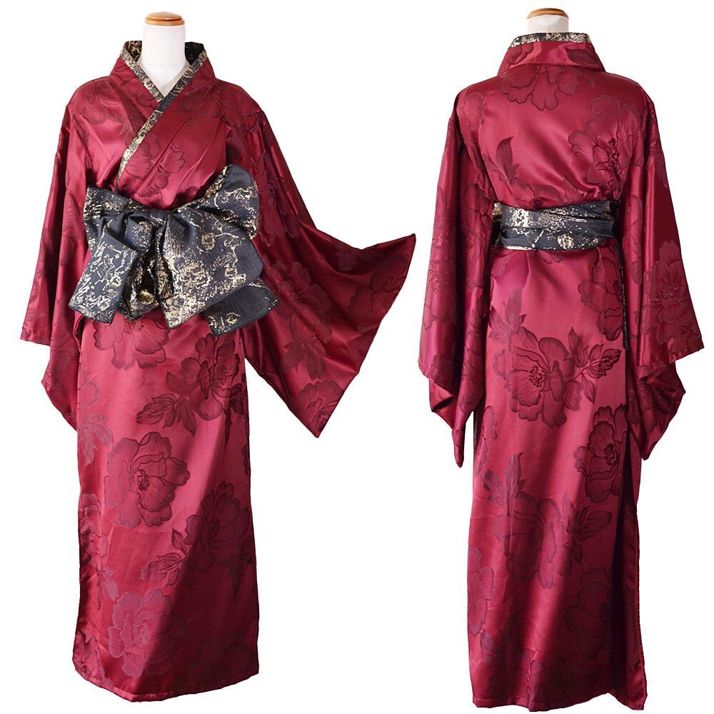 【送料無料期間限定】 LoveRich ラブリッチ ライン 2 2点セット 花柄 ロング オフショル 豪華 花魁 着物 ドレス コスプレ イベント ハロウィン 1512 アメカジスタイル