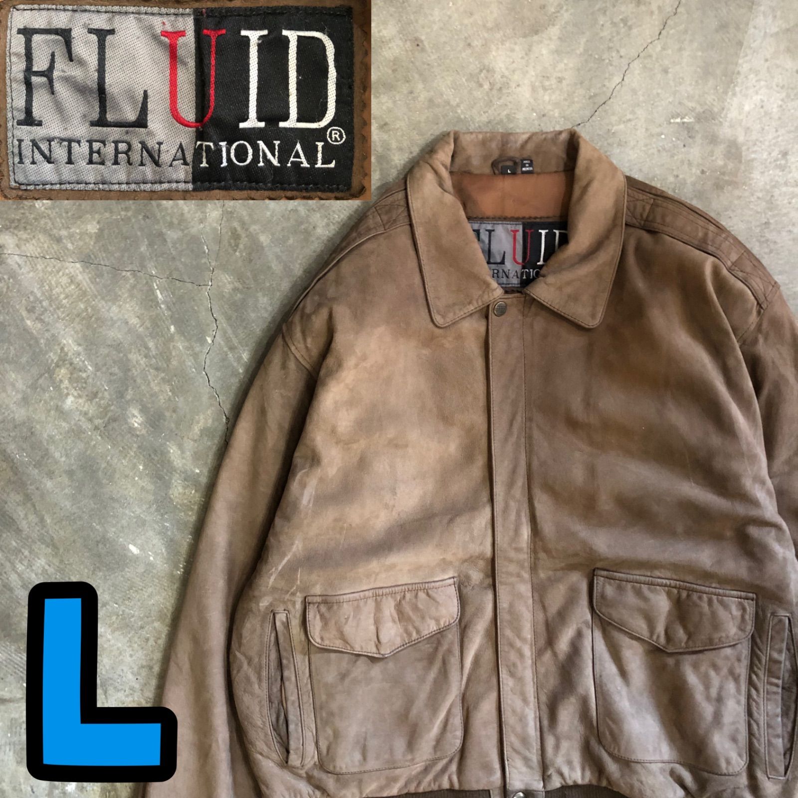 T6427 FLUID A2-Type レザージャケット オーバーサイズ 古着