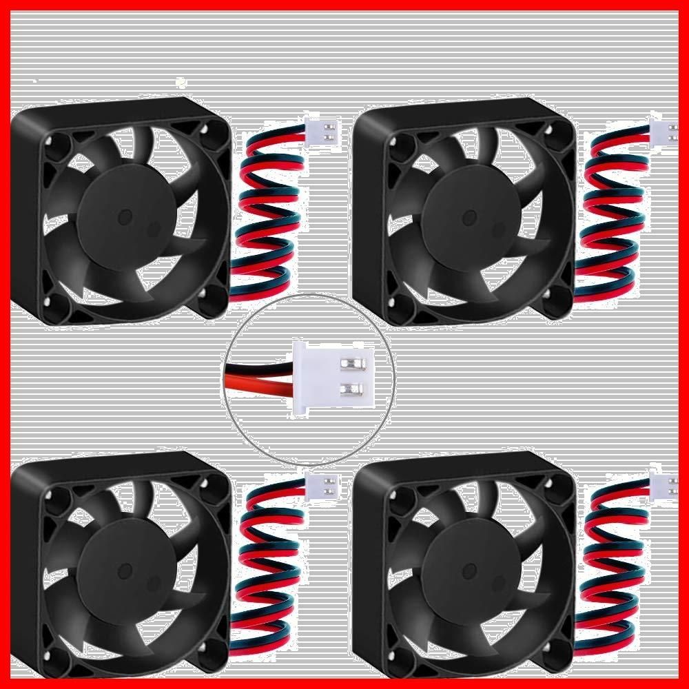 GeeekPi 4個 3Dプリンターファン12v 0.08A 3Dプリンター用28cmケーブル付き40X40X10mm DC冷却ファン