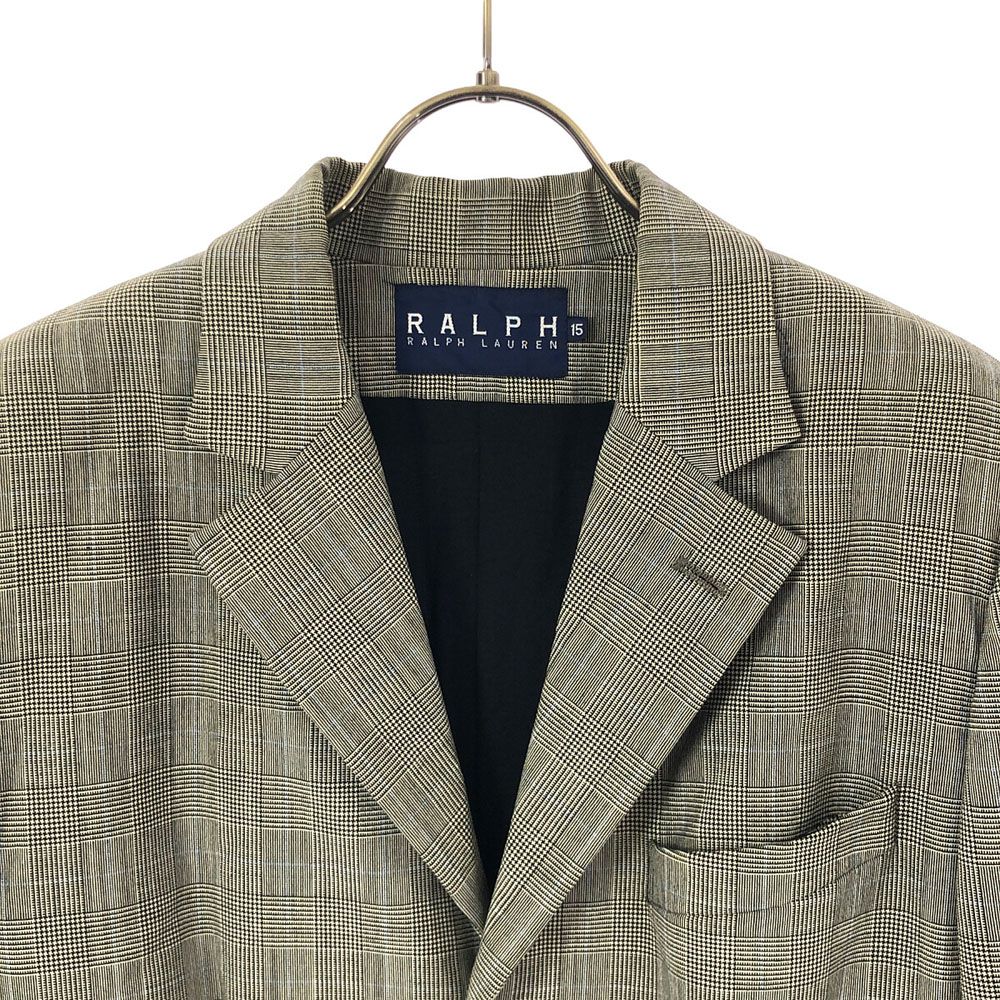 ラルフラルフローレン チェック柄 テーラードジャケット 15 グレー系