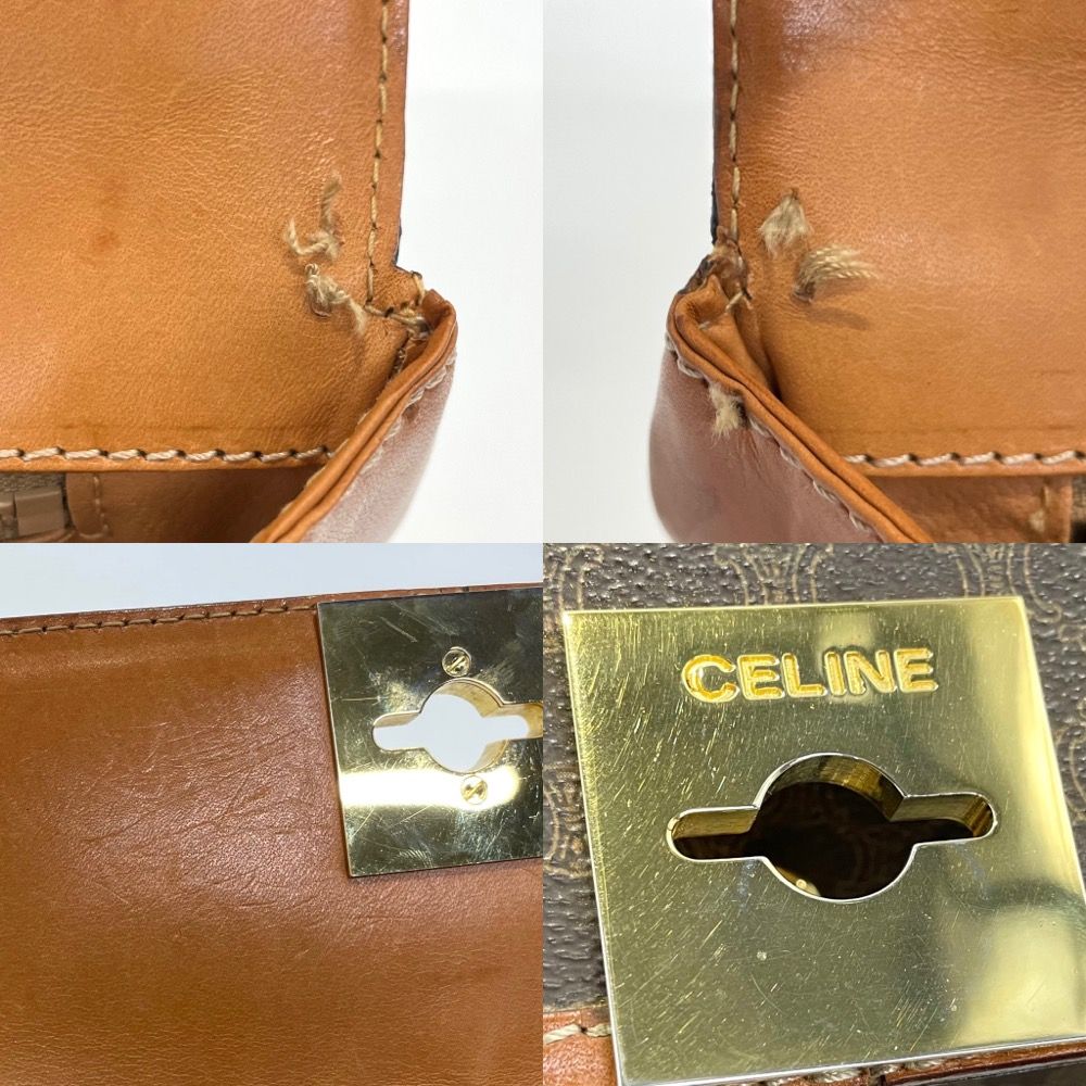 【タイムセール】 セリーヌ ハンドバッグ レディース ヴィンテージ マカダム トップハンドル レザー かばん 鞄 CELINE PVCコーティングキャンバス レザー ブラウン 茶 ゴールド金具 定番【中古品】 CELINE セリーヌ ハンドバッグ ヴィンテージ マカダム トップハンドル レザー かばん 鞄 PVCコーティングキャンバス レザー ブラウン 茶 ゴールド金具 レディース 定番【品】