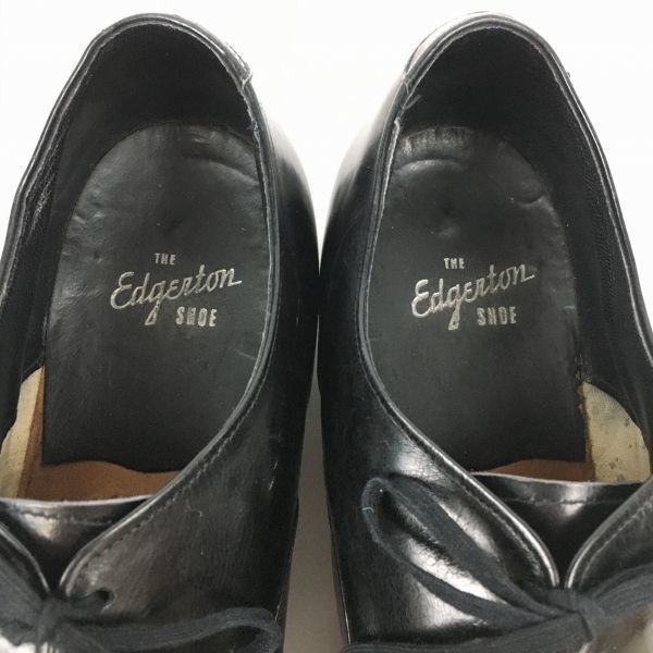 試着交換OK！60s-70s?Vintage 　Edgerton/エジャートン　プレーントゥ/ビジネスシューズ〈黒/BLACK/ブラック〉size8/26.0程度　/メンズ//men's 菅NO.WZB-214 試着交換OK！60s-70s?Vintage Edgerton/エジャートン プレーントゥ