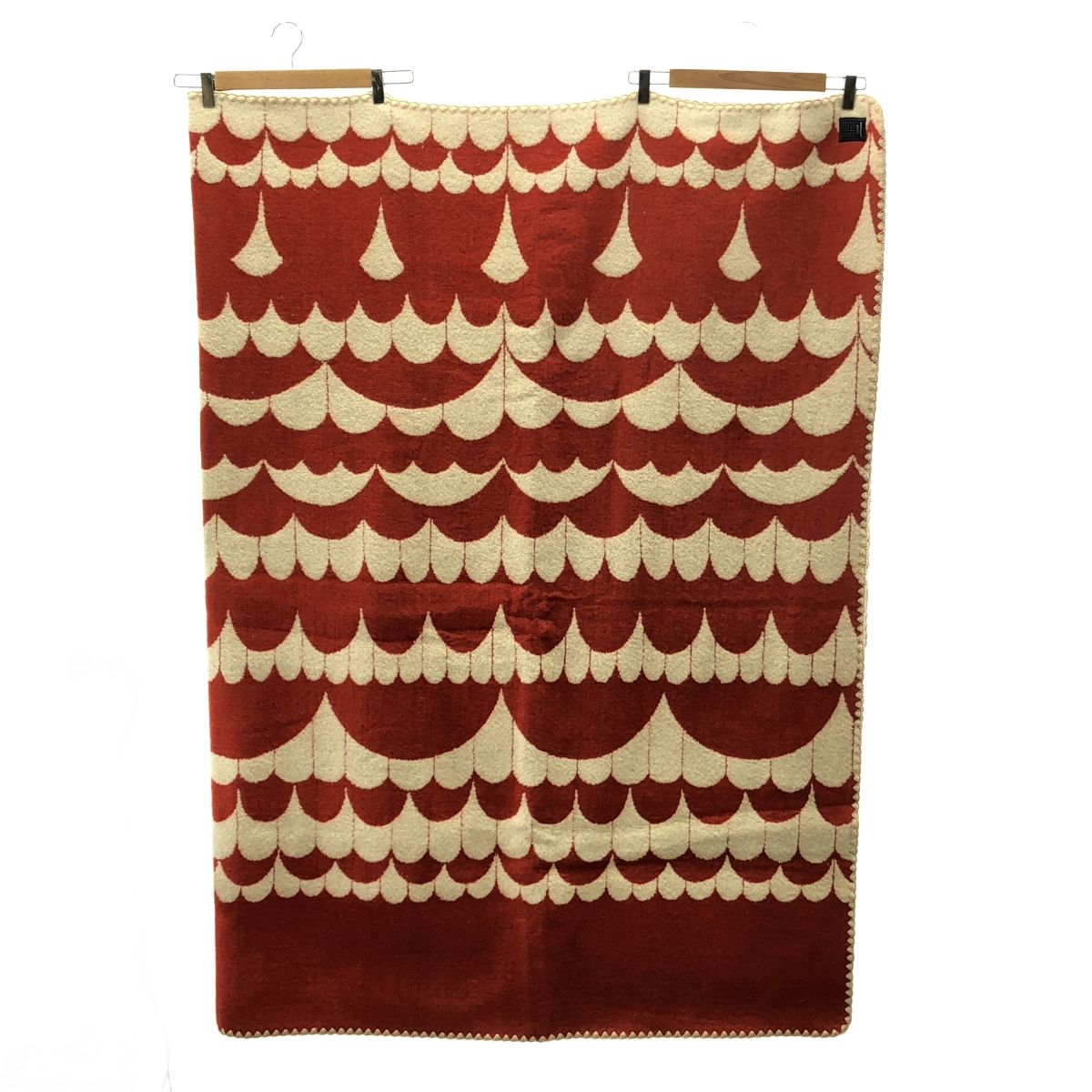 mina perhonen | ミナペルホネン | sea lace ウール 大判 ブランケット | レッド|オフホワイト