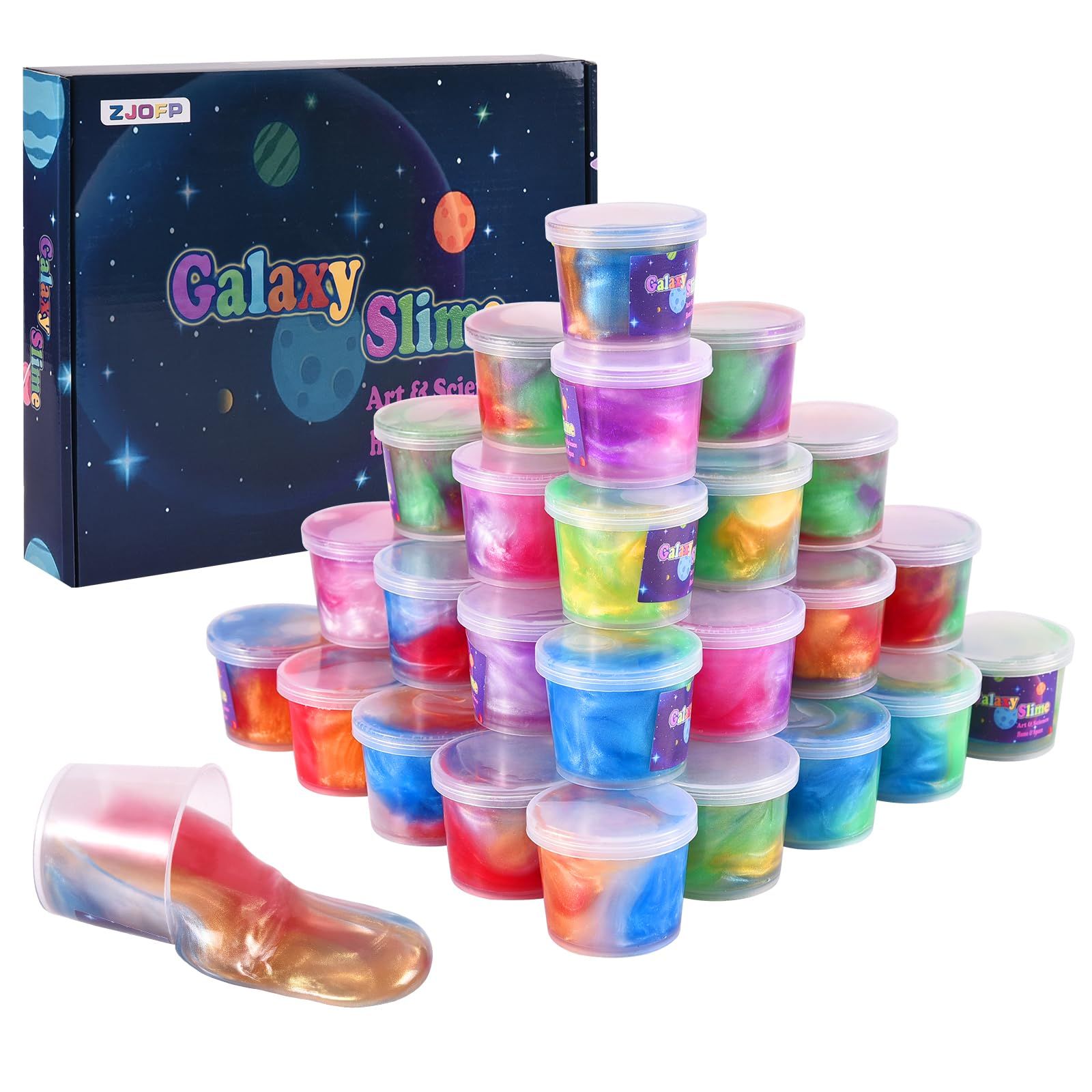 Galaxy スライムキット 30個パック カラフルなパテおもちゃ 子供のパーティーの記念品 ストレスと不安解消スラッジ 女の子と男の子向け