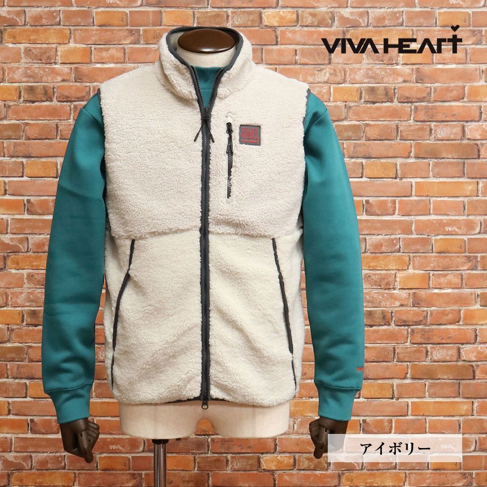 VIVA HEART ビバハート ダブルジップ ジャケット ベージュ系 38 [240101318098] ゴルフウェア レディース ビバハート HEART VIVA L-ファーポケット ゴルフウェアレディース 白（ブルゾン｜メンズウェア）：ウェア<ゴルフ