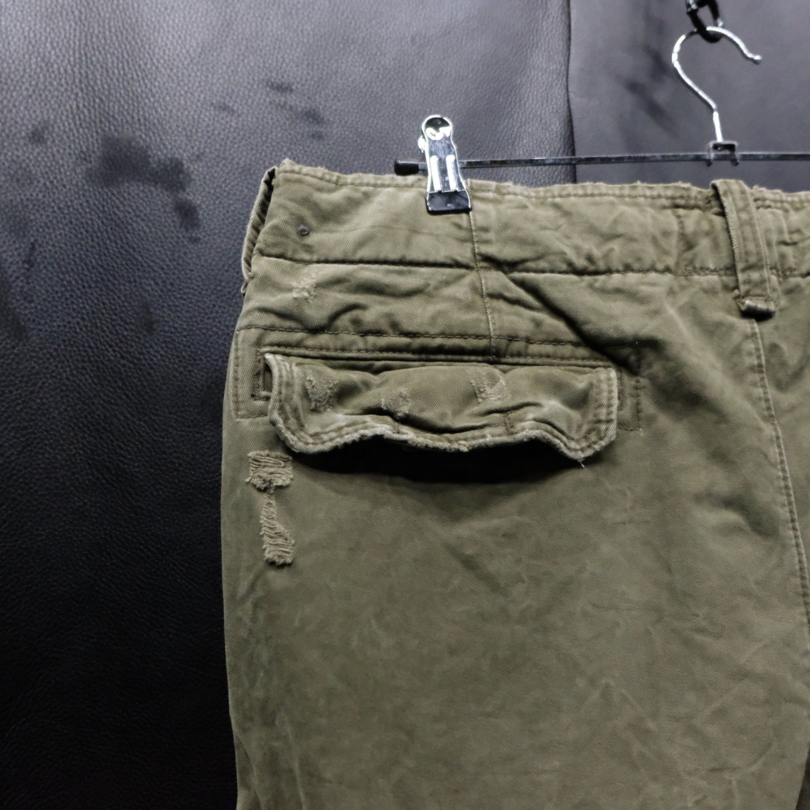 Abercrombie&Fitch ダメージ加工 カーゴショーツ W36/約94cm ハーフ