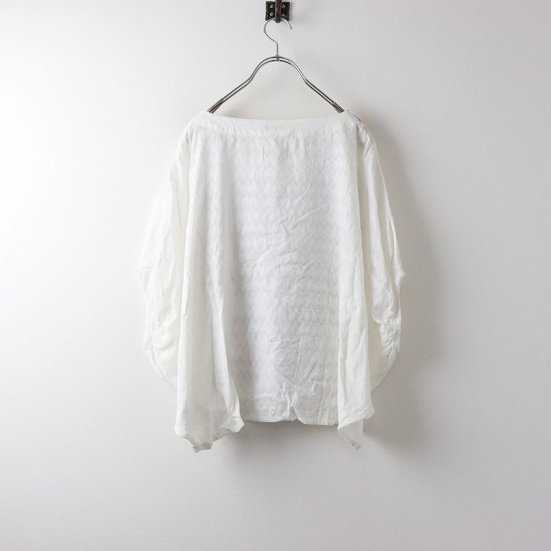 マーブルシュッド marble SUD フラワー刺繍ドルマンブラウス/ホワイト