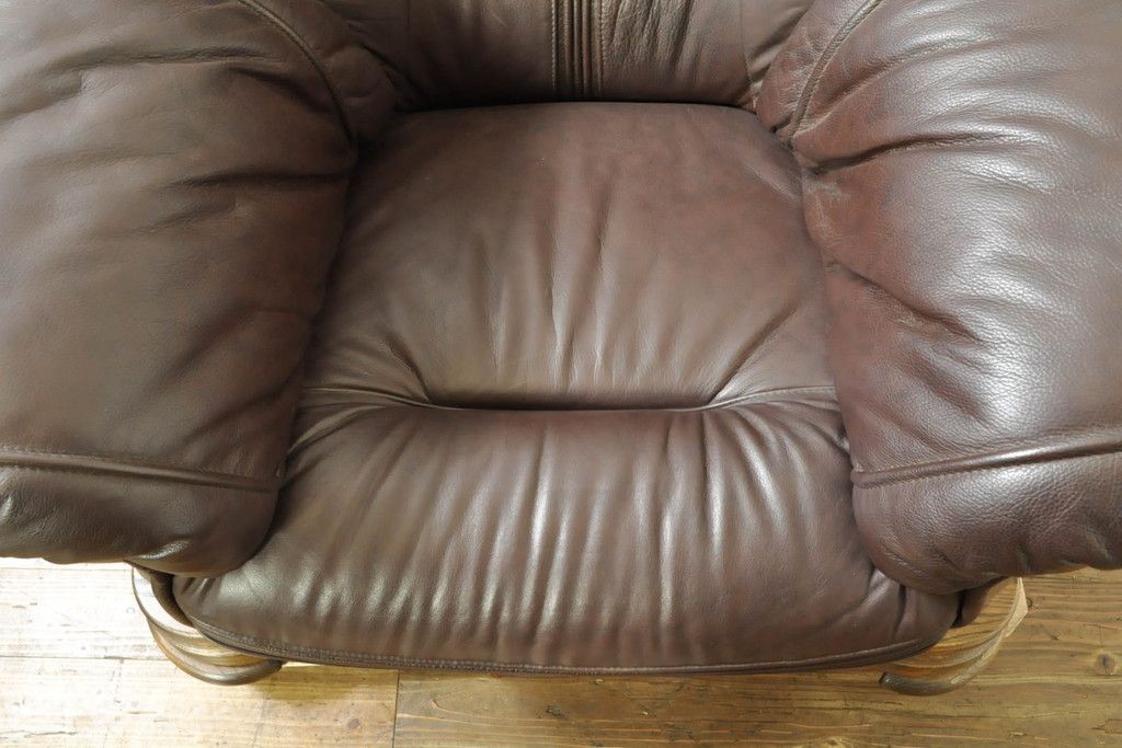 ☆事前問合せ必須☆ レザーソファ 中古 美品 オランダ製 本革 ダッチ