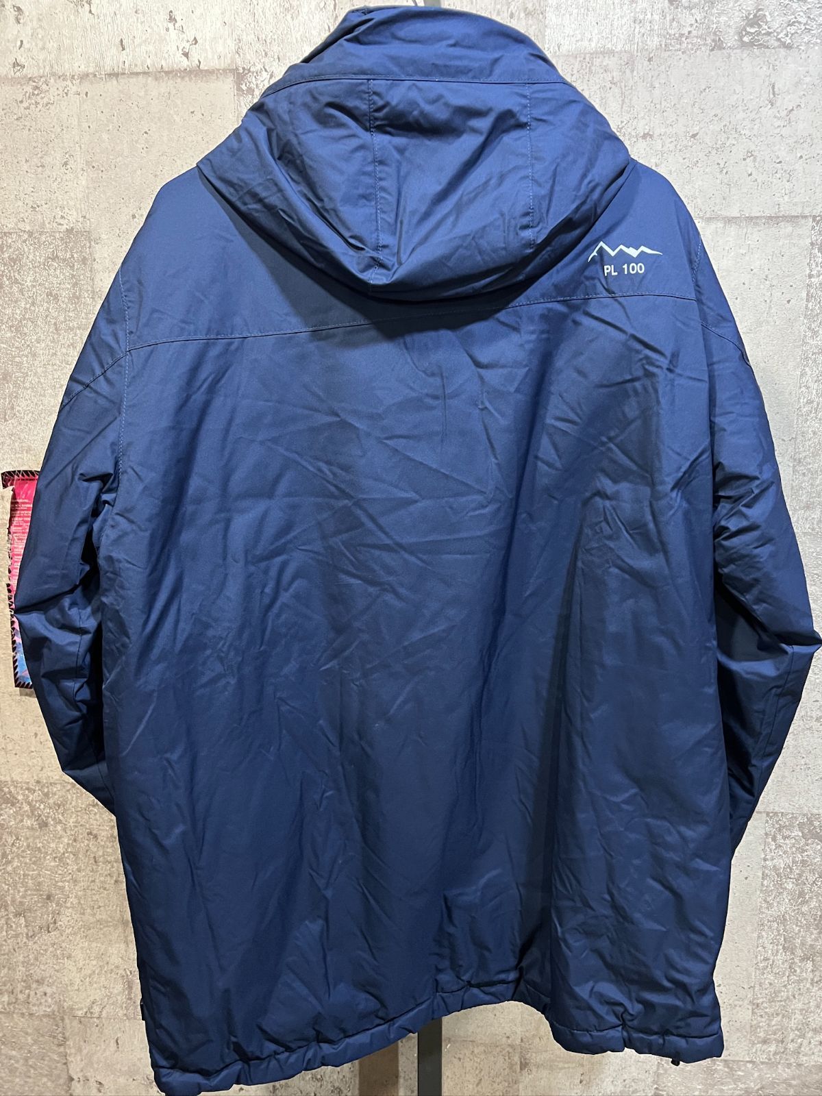 Manastash ネイビー 中綿レインウェア フード付きprimaloft