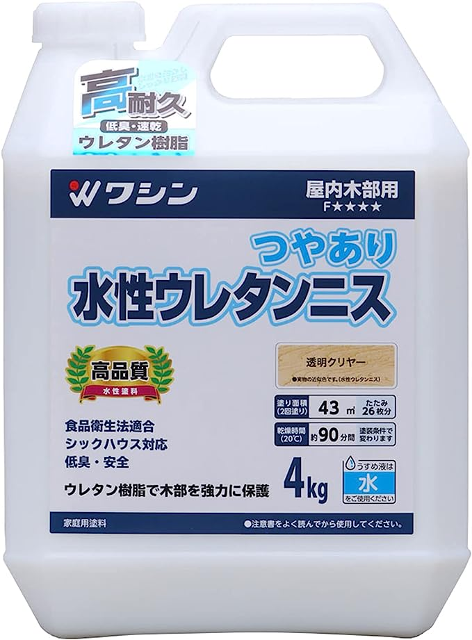 商品 和信ペイント 水性ウレタンニス 透明クリヤー 4kg 941851 ::51086 11553.84円 その他