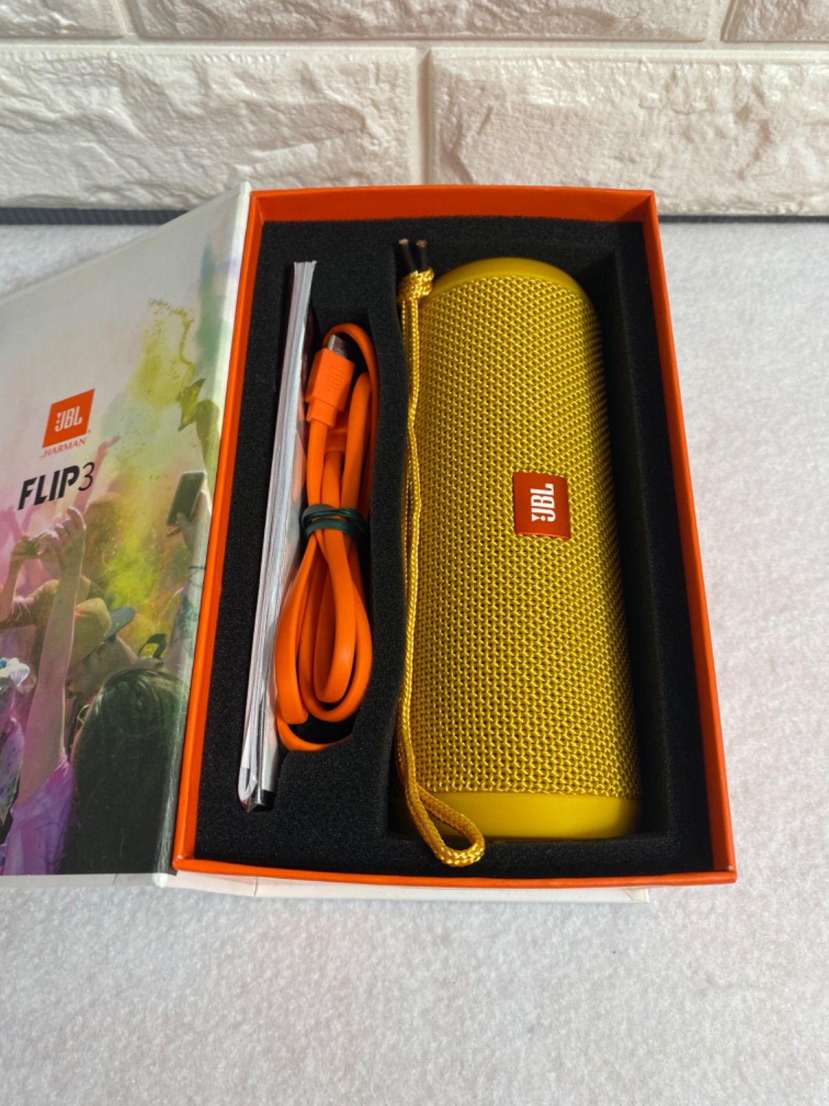 JBL FLIP3 イエロー ポータブルスピーカー JBL ジェイビーエル JBLFLIP3YEL FLIP3 スプラッシュプルーフ