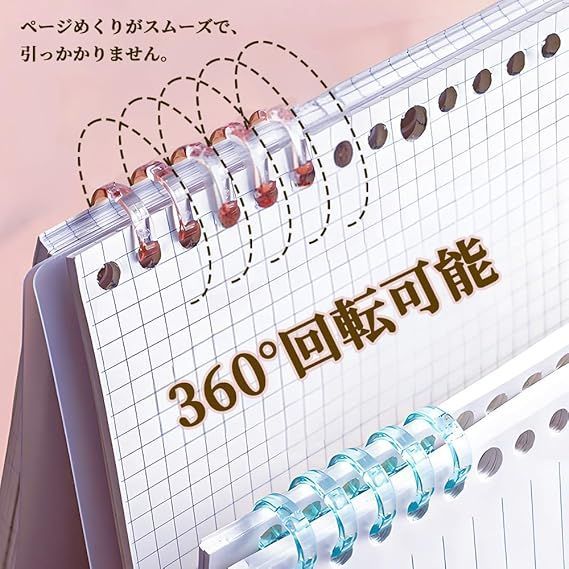 Yinke バインダーリング 32個セット 5穴 リーフバインダー