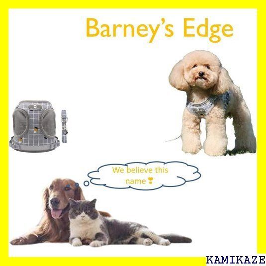 ☆ Barneys Edge◆犬 ハーネス リードセット ｸﾞﾚｰM 488