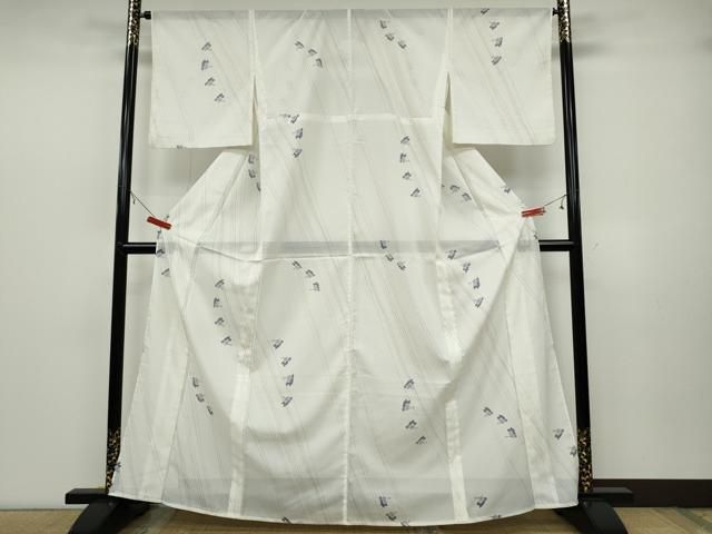 平和屋着物＊夏物　小紋　紗　舞花文　洗える着物　AABA6527jd 平和屋着物＊夏物 小紋 紗 舞花文 洗える着物 AABA6527jd