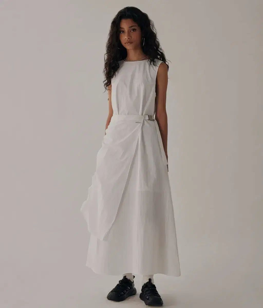 TREEMINGBIRD Belted Shirring Wrap Onepiece