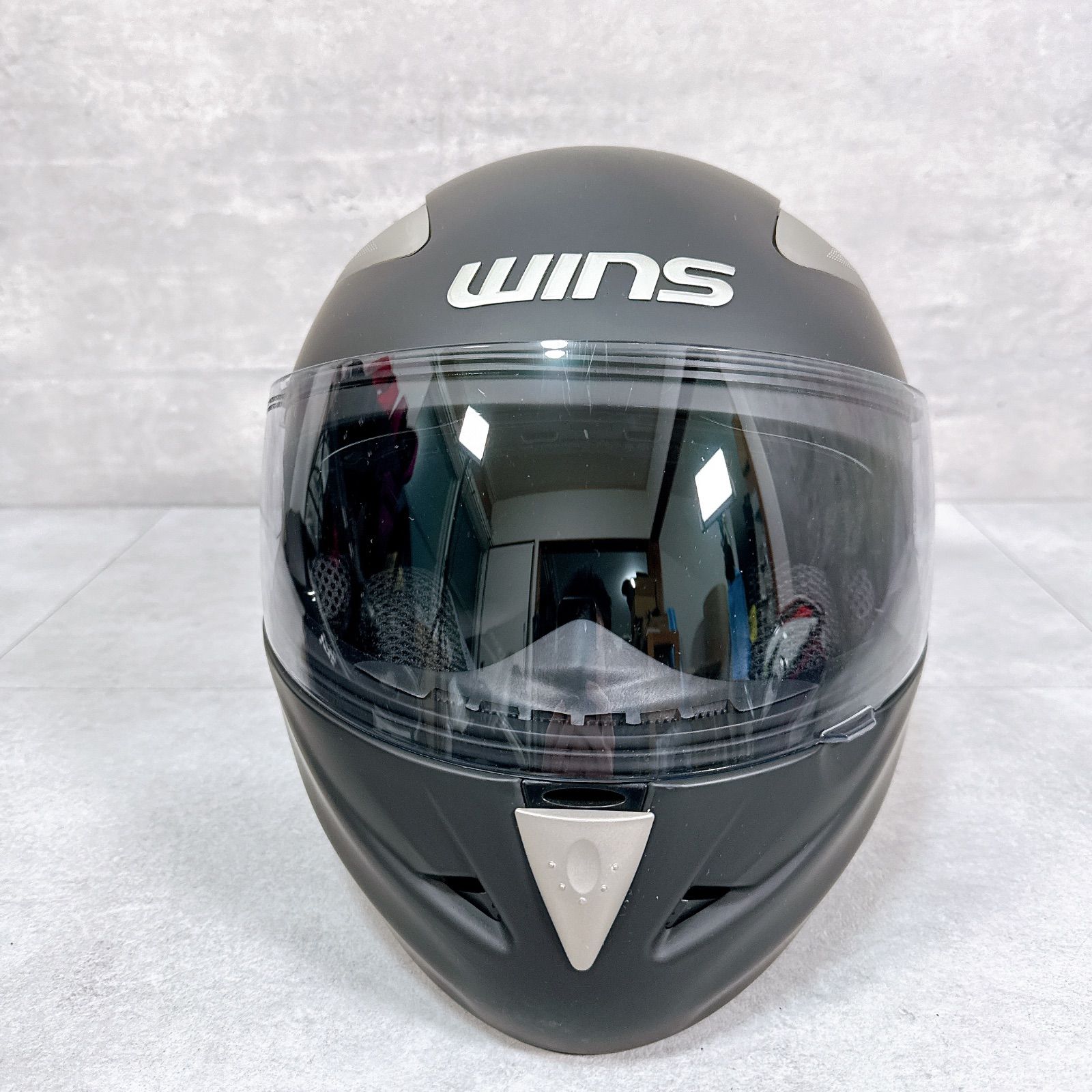 WINS ウインズ CR SERIES CR-I ヘルメット フルフェイス インナーバイザー付システムヘルメット フリップアップ Mサイズ マットブラック K156